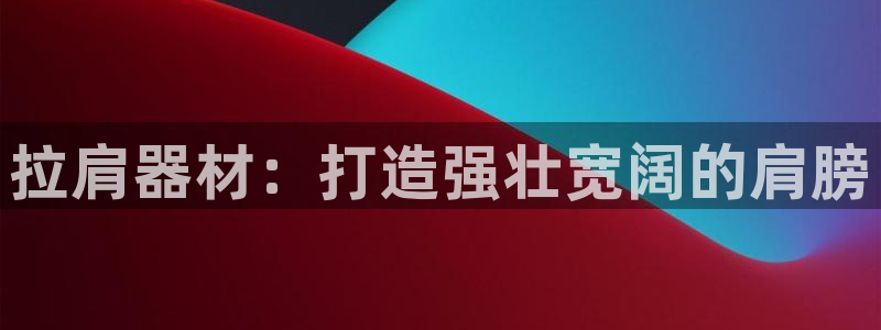 极悦娱乐代理多少钱一个：拉肩器材：打造强壮宽阔的肩膀